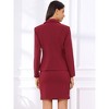 Allegra K Women's Business Suit Collared Button Down Blazer and Pencil Work Skirt Set 2 Pcs - 4 of 4