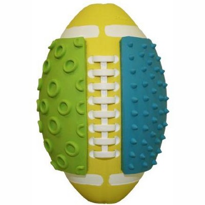 Multipet Hodgepodge Ball Rubber Squeak Dog Toy - A rubber ball with a hodgepodge design that also squeaks, engaging your dog's senses.