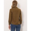 Allegra K Women's Classic Long Sleeve Loose Fit Button Up Denim Shirt - 4 of 4