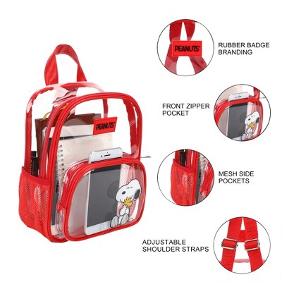 Peanuts Snoopy & Woodstock Clear 10" Adult Mini Backpack — фото 4