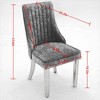 TiramisuBest Comfy Chenille Dining Chairs Set of 2, Upholstered Accent Kitchen Chairs with Golden Stainless Steel Legs, Beige - 4 of 4