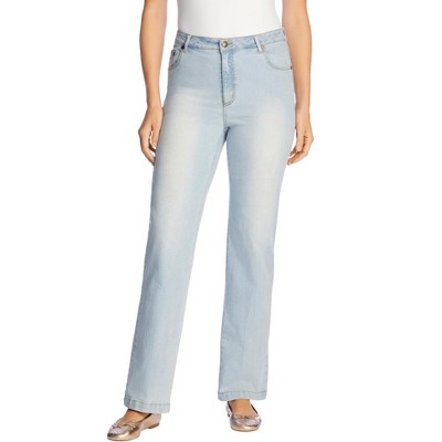Woman Within Plus Size Petite Wide-Leg Stretch Denim Jean