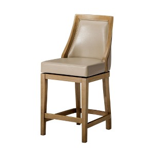 Maven Lane Vienna Kitchen Stool with Vegan Leather Upholstery - 1 of 4