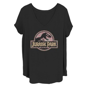 Women's Jurassic Park Logo Henna Print T-Shirt - 1 of 4