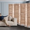 VEVOR Wood Room Divider, 8 Panel Wood Folding Privacy Screen, 66.9 Inches Tall Indoor Louvered Partition Divider, Portable Decoration Screen - 2 of 4