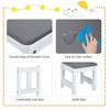 Costzon Kids Table and Chair Set, Wooden Activity Table with Storage Bench & 2 Chairs for Reading, Crafts, Snacks, Homework, Playroom (Grey) - 4 of 4