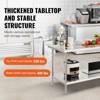 VEVOR Stainless Steel Prep Table, 30 x 72 x 34 Inch, 920 lbs Load Capacity, Heavy Duty Metal Worktable with 3 Adjustable Height Levels - 4 of 4