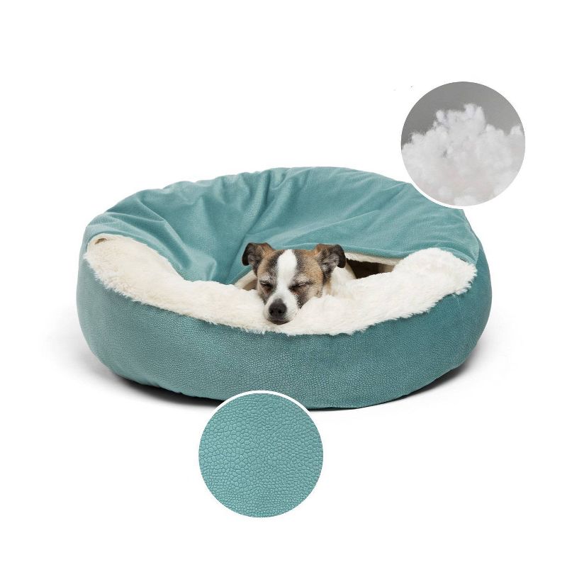 Best Friends by Sheri Cozy Cuddler Ilan Tidepool Dog Bed - 24&#34;x24&#34; - Aqua Blue, 3 of 5