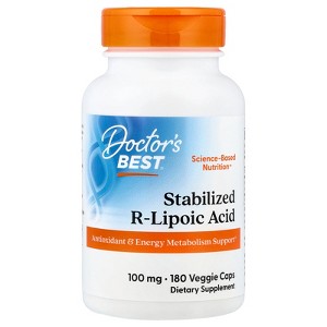 Doctor's Best Stabilized R-Lipoic Acid , 100 mg, 180 Veggie Caps - 1 of 4