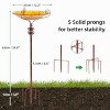 Artloge Heavy Duty Glass Bird Feeding Station Wild Bird Bath Sunflower Drinking Bowl with Metal Stake for Outdoor Garden Yard Decor - 3 of 4