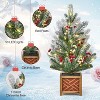 Clearance! 24" Pre-Lit Mini Artificial Christmas Tree, LED Lights, Snow Frosted Tips, Tabletop Decor - 3 of 4