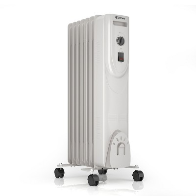 Costway 1500W Portable Electric Oil Filled Radiator Heater 7-Fin Thermostat Home Office