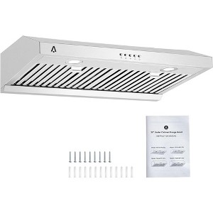 30 inch Kitchen Under Cabinet Range Hood Stainless Steel 400 CFM Vent 3-Speed With LEDs - 1 of 4