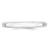 Black Bow Jewelry 2mm to 6mm 10K White Gold Domed Comfort Fit Band - 3 of 4