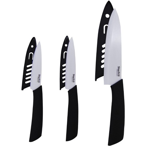 Dura Living 3 Piece Printed Kitchen Knife Set With Blade Guards, Floral :  Target