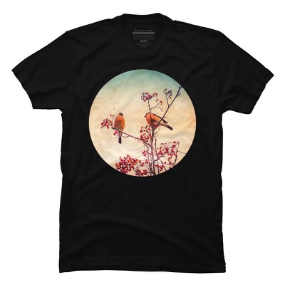 Men's Design By Humans Bullfinch eat rowan By AnnArtshock T-Shirt