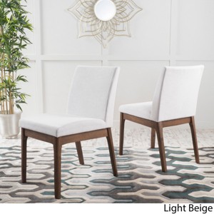 Upholstered Fabric Dining Chairs Set of 2,Armless Cushioned Dining Chairs with Wooden Legs Set of 2,Kitchen Dining Chairs-Cuddelewood - 1 of 4