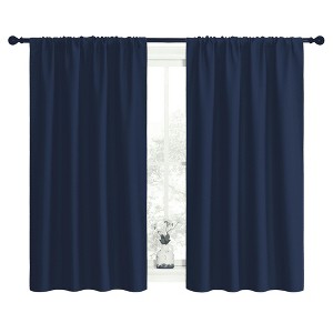 NICETOWN Blackout Curtains Rod Pocket Thermal Insulated Privacy Drapes (2 Panels) - 1 of 4