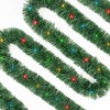 Swtroom 50 Ft Christmas Garland 100 LED Pre-lit Garland Green Artificial Pine Decorative Garland Xams Decor Multi-Color Lights - 3 of 4