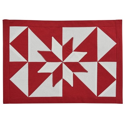 Park Designs Heritage Star Placemat Set - Red