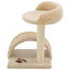vidaXL Cat Tree Beige and Brown Particle board, Polyester plush, Sisal rope - 3 of 4