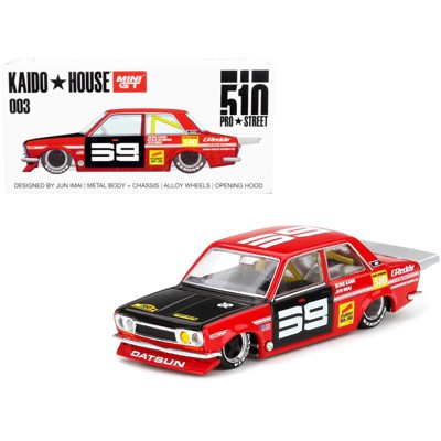 Datsun 510 Pro Street SK510 Red and Black (Designed by Jun Imai) "Kaido House" Special 1/64 Diecast Model Car by TSM