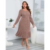 Women's Plus Size Ribbed Crew Neck Dress with Pockets: Casual Comfort for Daily Wear Dress - 4 of 4