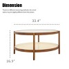 HDZNVF Modern Farmhouse Living Room Coffee Table, Stylish and Elegant Nesting Round Wooden Table - 3 of 4