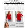 Women’s Long Sleeve Cutout Asymmetrical Neck Tshirt Slim Fit Tunic Blouse - 4 of 4