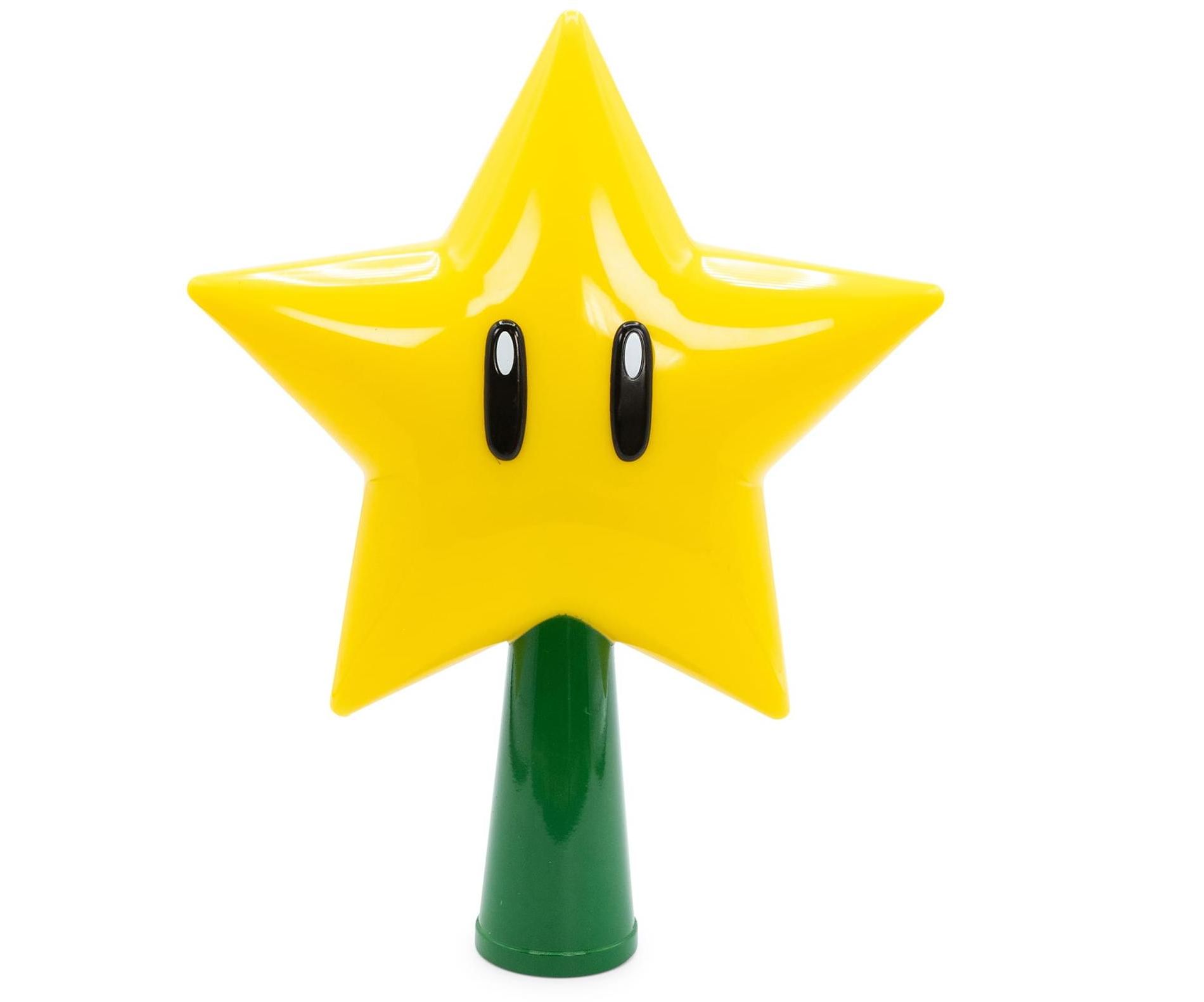 Sunrise Identity Super Mario Bros. 7-Inch Super Star Light-Up Holiday Tree Topper Decoration