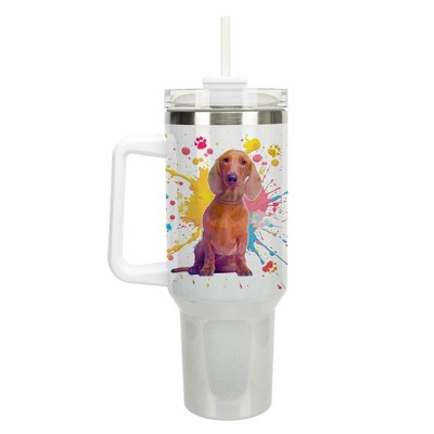 100 North Peace Symbol Love & Kindness Wrap-Around 40 Oz. Stainless Steel Water Bottle Coffee Mug, Spill & Leak Resistant, Travel Tumbler with Handle,