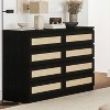 Zstar 8 Drawer Double Dresser for Bedroom, Living Room, Entryway, Hallway - 3 of 4