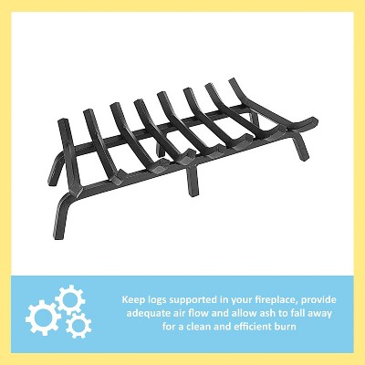 27-Inch Heavy Duty Black Steel Fireplace Grate