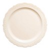 Smarty Had A Party 10" Ivory Vintage Round Disposable Plastic Dinner Plates (120 Plates) - 2 of 4