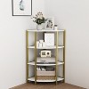 TOBILI 4-Tier Corner Open Shelf,Bookcase Freestanding Shelving Unit,Plant Stand Small Bookshelf for Living Room, Home Office, Kitchen, Small Space - 4 of 4