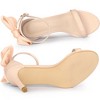 Allegra K Women's Bow Back Ankle Straps Stiletto High Heel Sandals - 4 of 4