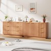 Modern 6 Drawer Dresser for Bedroom, 47 In Wood Chest of Drawers, Compact Nursery Dresser Storage Cabinet for Closet Living Room Apartment - 2 of 4
