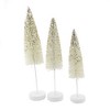 Bethany Lowe 12.0 Inch Platinum Bottle Brush Trees Glittered Flocked Bottle Brush Trees - 2 of 3