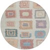 Peach Ivory And Beige Geometric Washable Indoor Outdoor Area Rug - 4 of 4