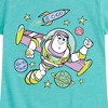 Girls' - Disney - Buzz Space Collage Fitted Short Sleeve Graphic T-Shirt - 2 of 4
