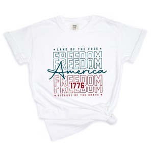 Simply Sage Market Freedom Stacked Garment Dyed Tee - 1 of 4