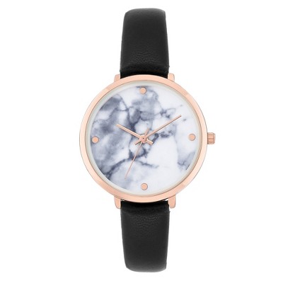 Women's Marble Dial Watch - A New Day™ Rose Gold