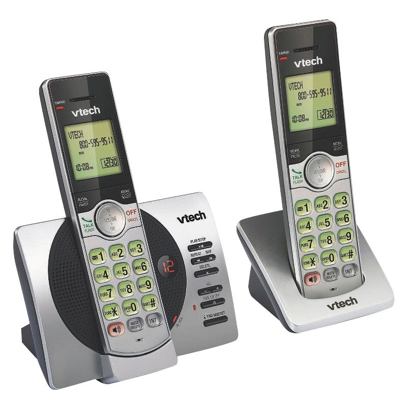 VTech CS6929-2 DECT 6.0 Expandable Cordless Phone System with Answering Machine, 2 Handsets - Silver, 3 of 4