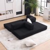VASIP 78" Folding Sofa Bed Foam Spring Floor Mattress with 2 Pillows ,Convertible Couch Bed for Living Room,Office,Apartment,Black - 3 of 4