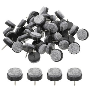 Unique Bargains Wooden Chair Sofa Cabinet Table Leg Floor Protector Round Nail-on Felt Pads 72 Pcs - 1 of 3