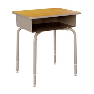 Emma and Oliver Student Desk with Open Front Metal Book Box - School Desk - 1 of 4