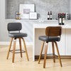 Bekrvio 26"/29” Swivel Bar Stools Set of 4, Upholstered Faux Leather Barstools with Back, Bar Chairs Island Stools for Kitchen Counter - 4 of 4