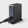 4 Port Charging Hub Vertical 2C + 2A - heyday™ Black Saffiano - 3 of 3