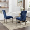 APRILSOUL38.20"Set of 2 Modern Dining Chairs with Plush Velvet Upholstery, Sturdy Stainless Steel Legs - 2 of 4