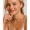 Molenia Multi-strand Initial Pearl Necklace for Women, 14K Gold Plated 925 Silver Double Stacked Layered Personalized Letter Pendant Birthday Jewelry - 3 of 4